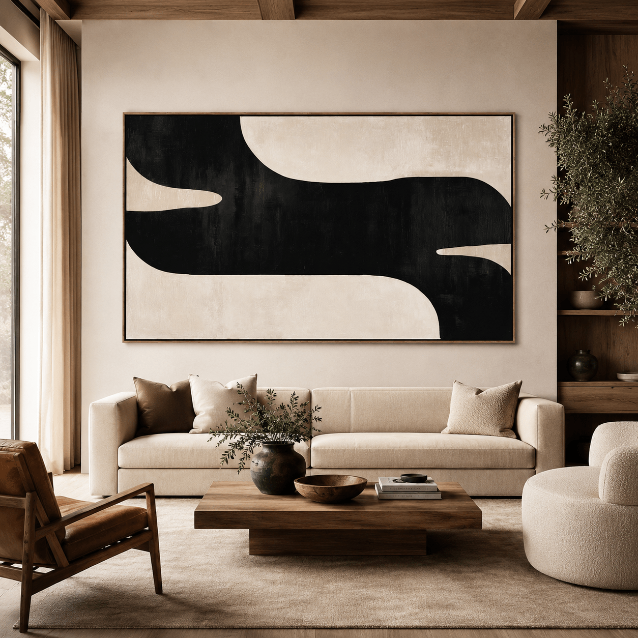 Oversized Abstract Painting — Current by Rossetti Art