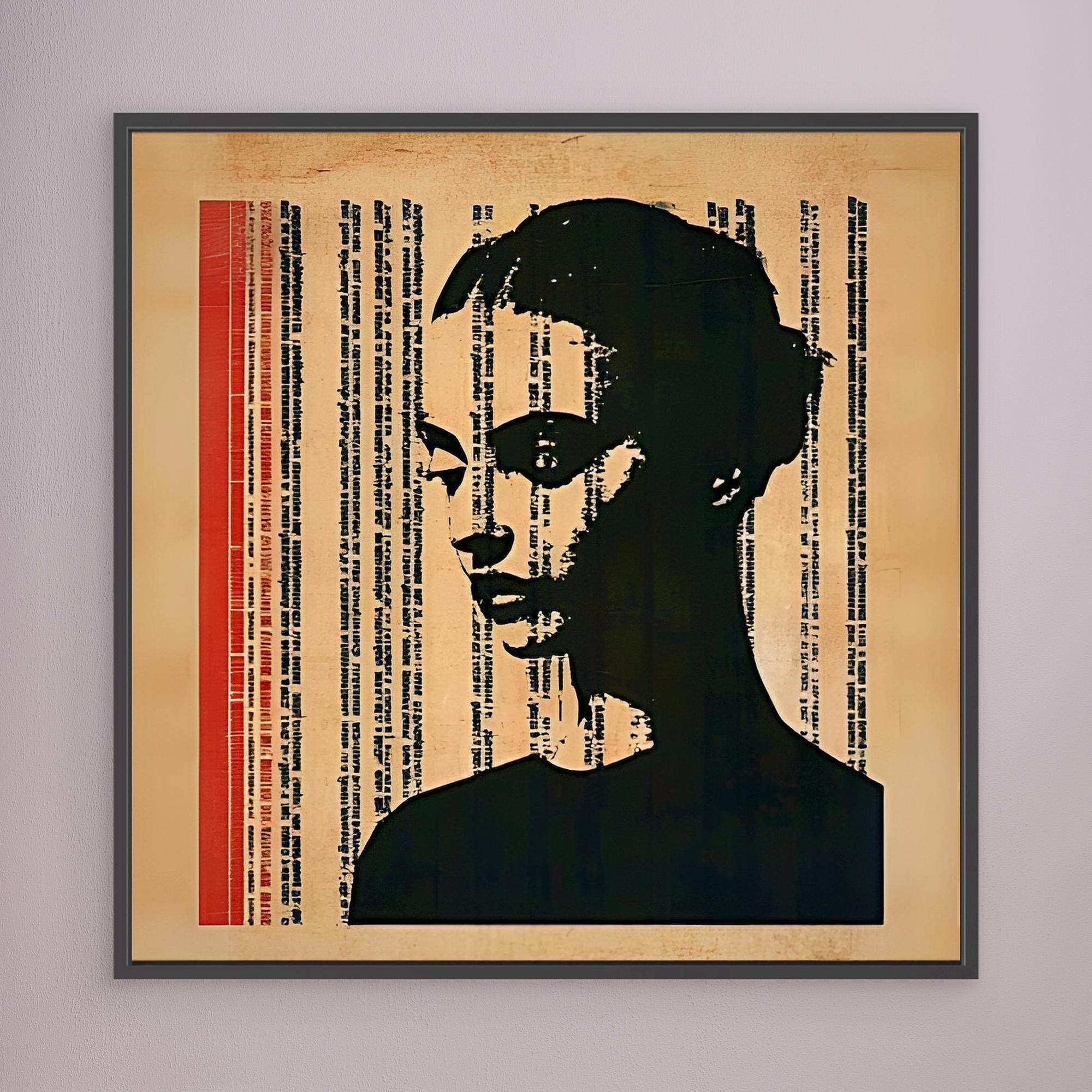 Canvas Print: Coded Identity - Abstract Portrait Art