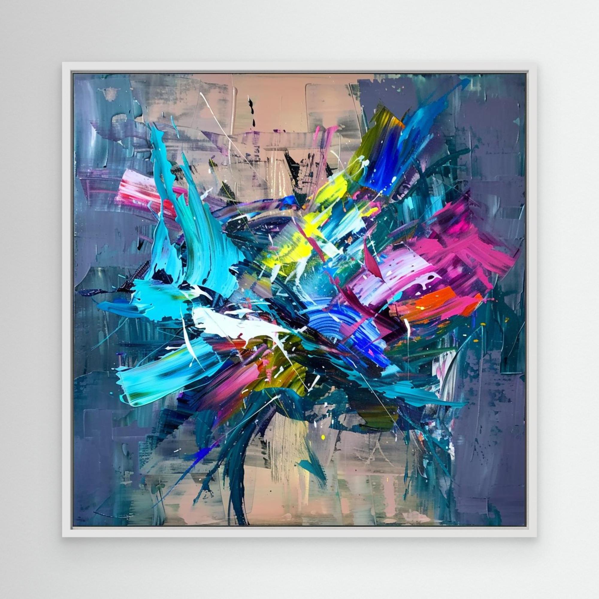 Canvas Print : Energy Unleashed - Abstract Expressionist Wall Art Print 