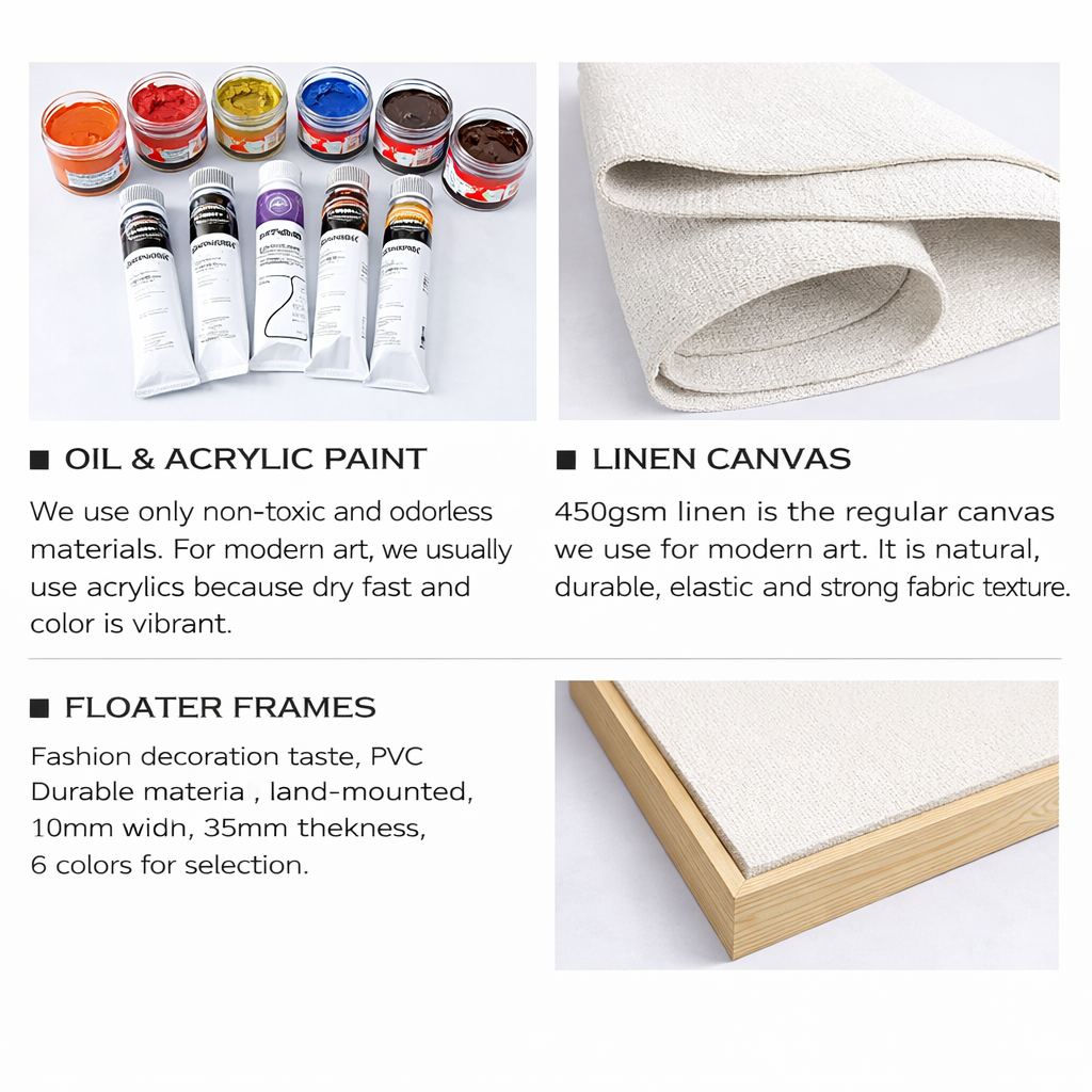 Green Floral Abstract Painting