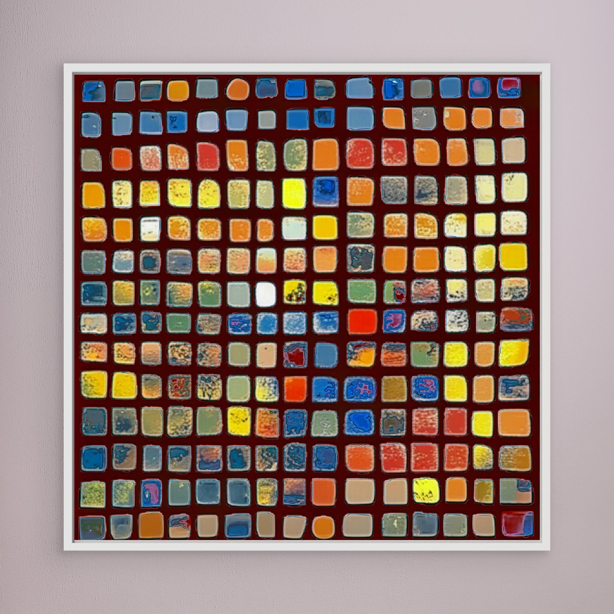 Canvas Print : Color Mosaic - Abstract Multicolor Grid Art