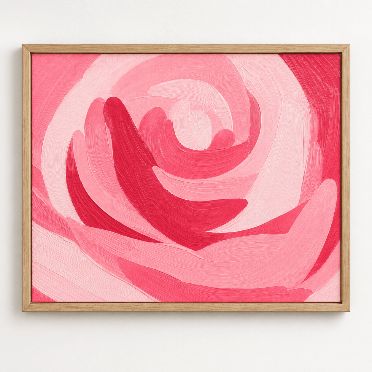 Pink Abstract Art Original Painting — Bloom by Rossetti Art