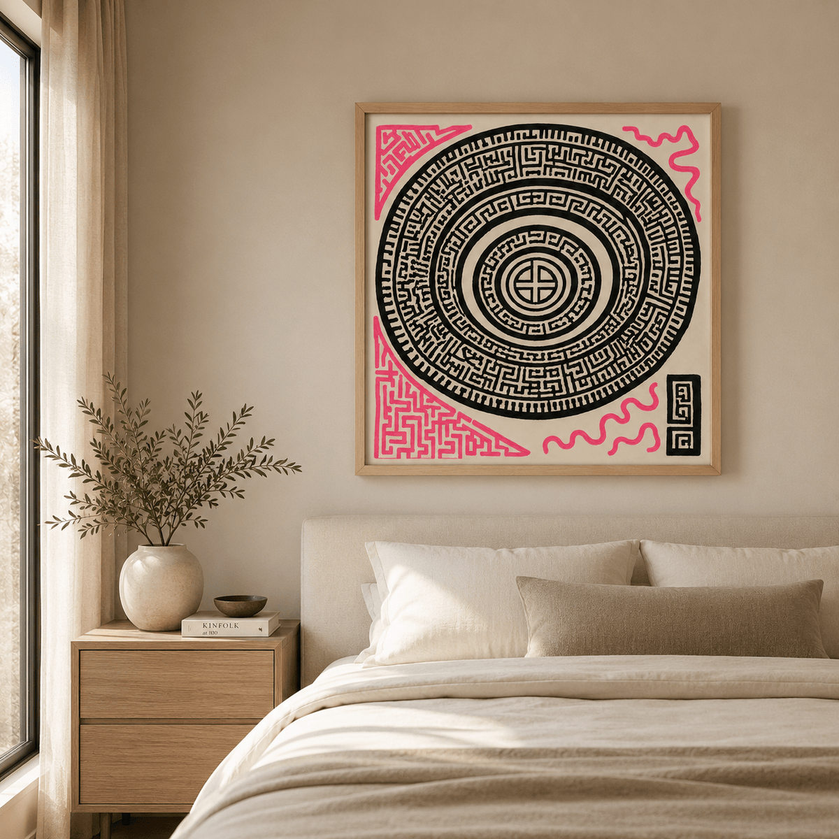 Pink and Black Wall Art 