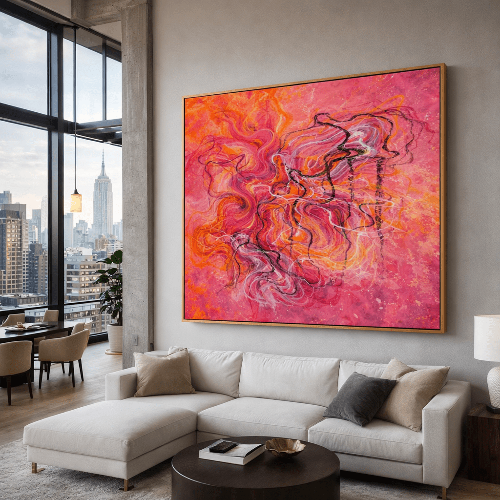 Pink Orange Art Print