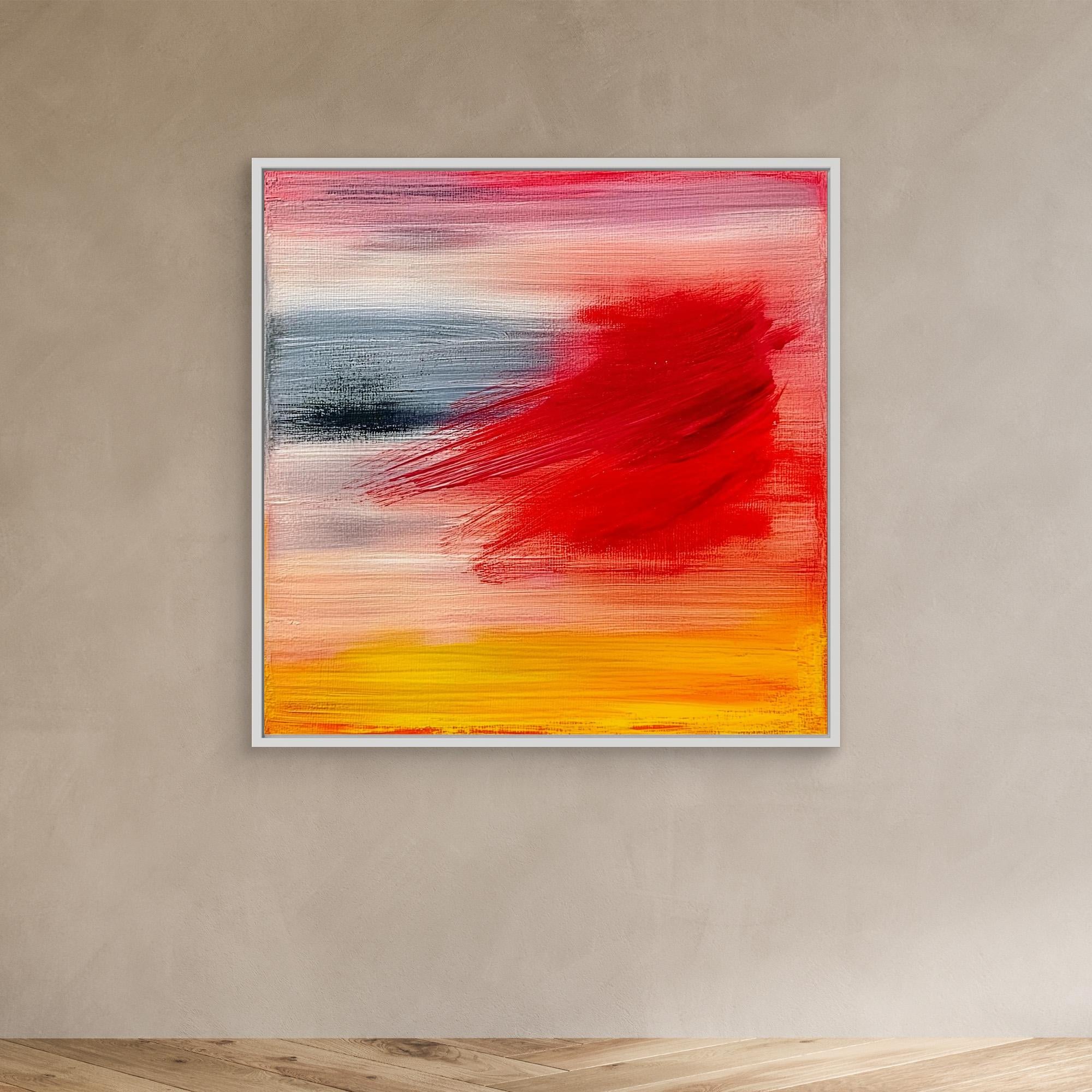 Canvas Print : Radiant Sunset Horizon - Abstract Acrylic Canvas Wall Art