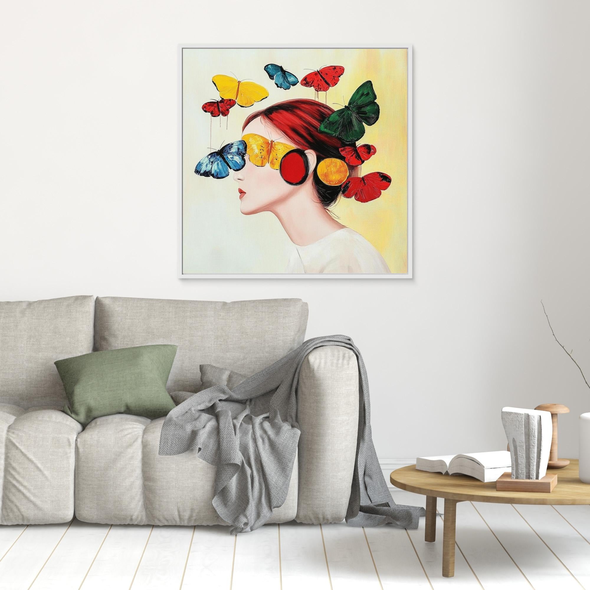 Canvas Print : Flutter of Dreams - Butterfly Portrait Art Print