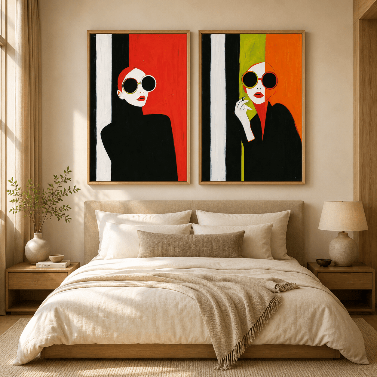 Pop Art Canvas Print Set of 2 — Vogue Duo by Rossetti Art