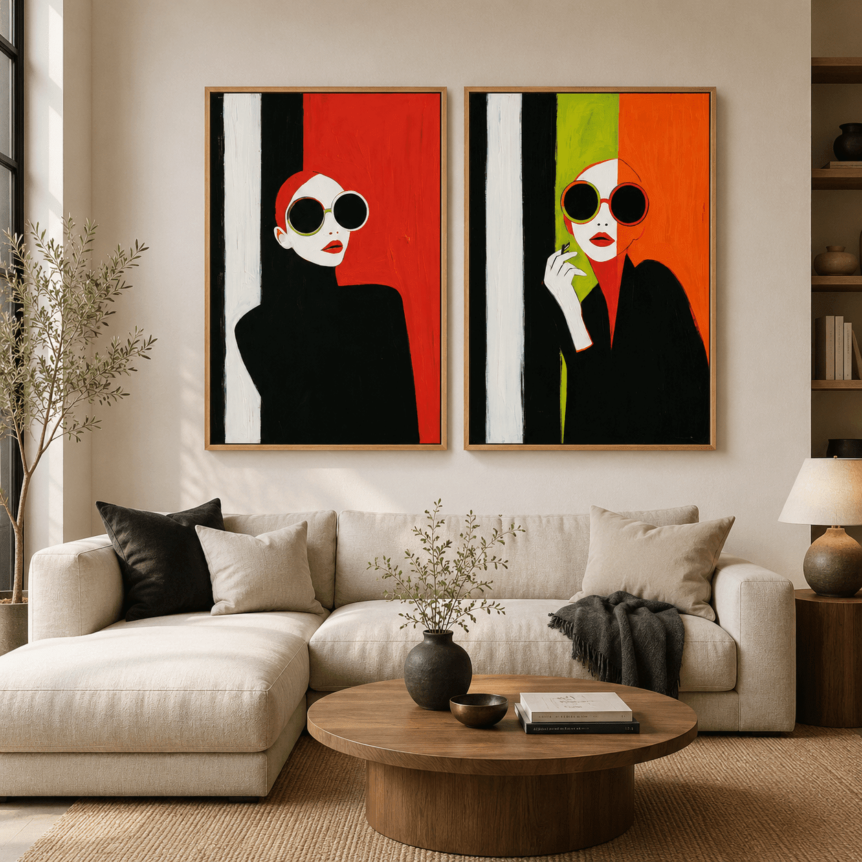 Pop Art Canvas Print Set of 2 — Vogue Duo by Rossetti Art