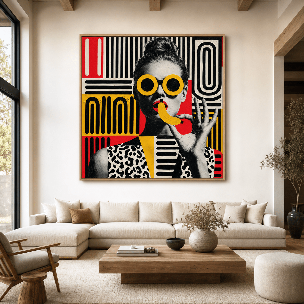 Portrait Canvas Wall Art — Yellow Shades | Rossetti Art
