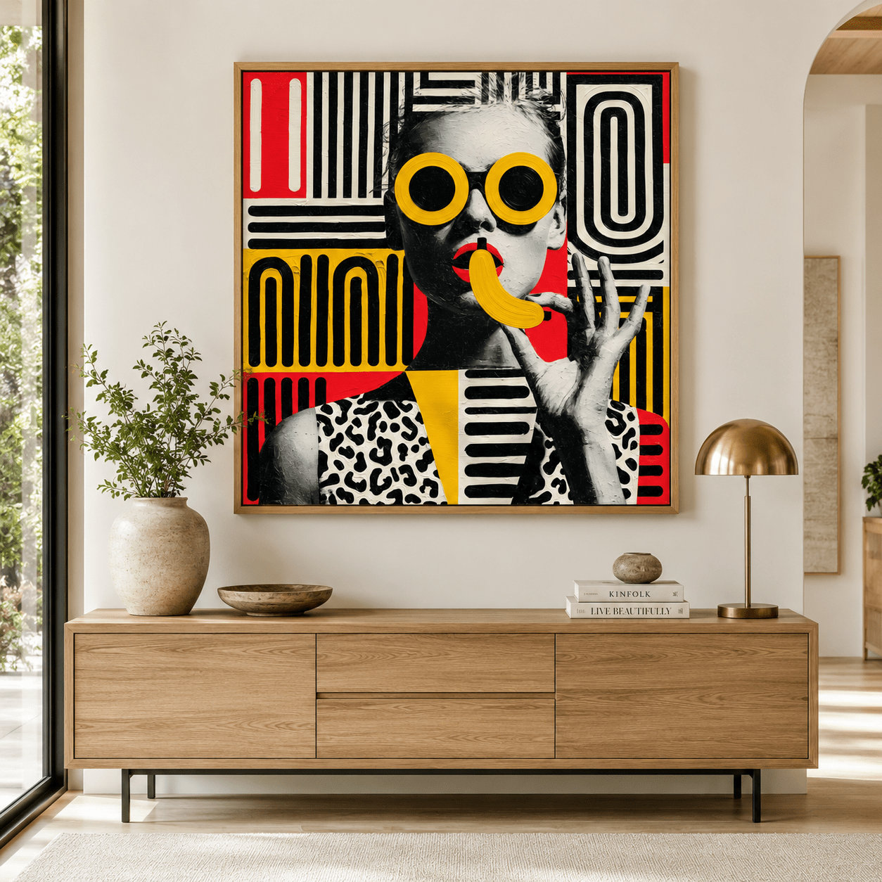 Portrait Canvas Wall Art — Yellow Shades | Rossetti Art