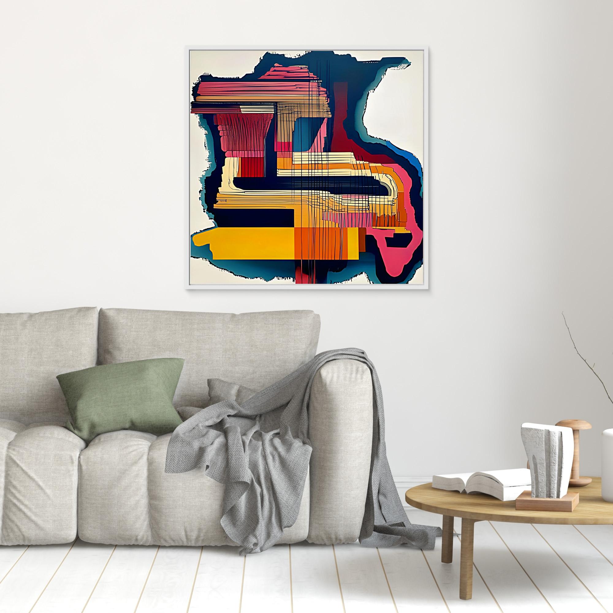 Canvas Print: Vivid Flow - Abstract Geometric Wall Art