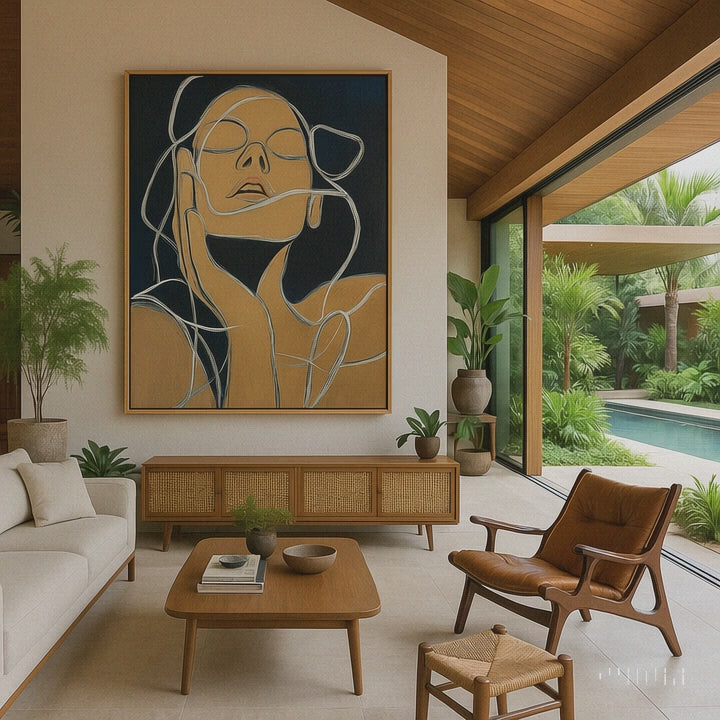 Canvas Print : Tangled in Silence” – Modern Minimalist Canvas Art Print