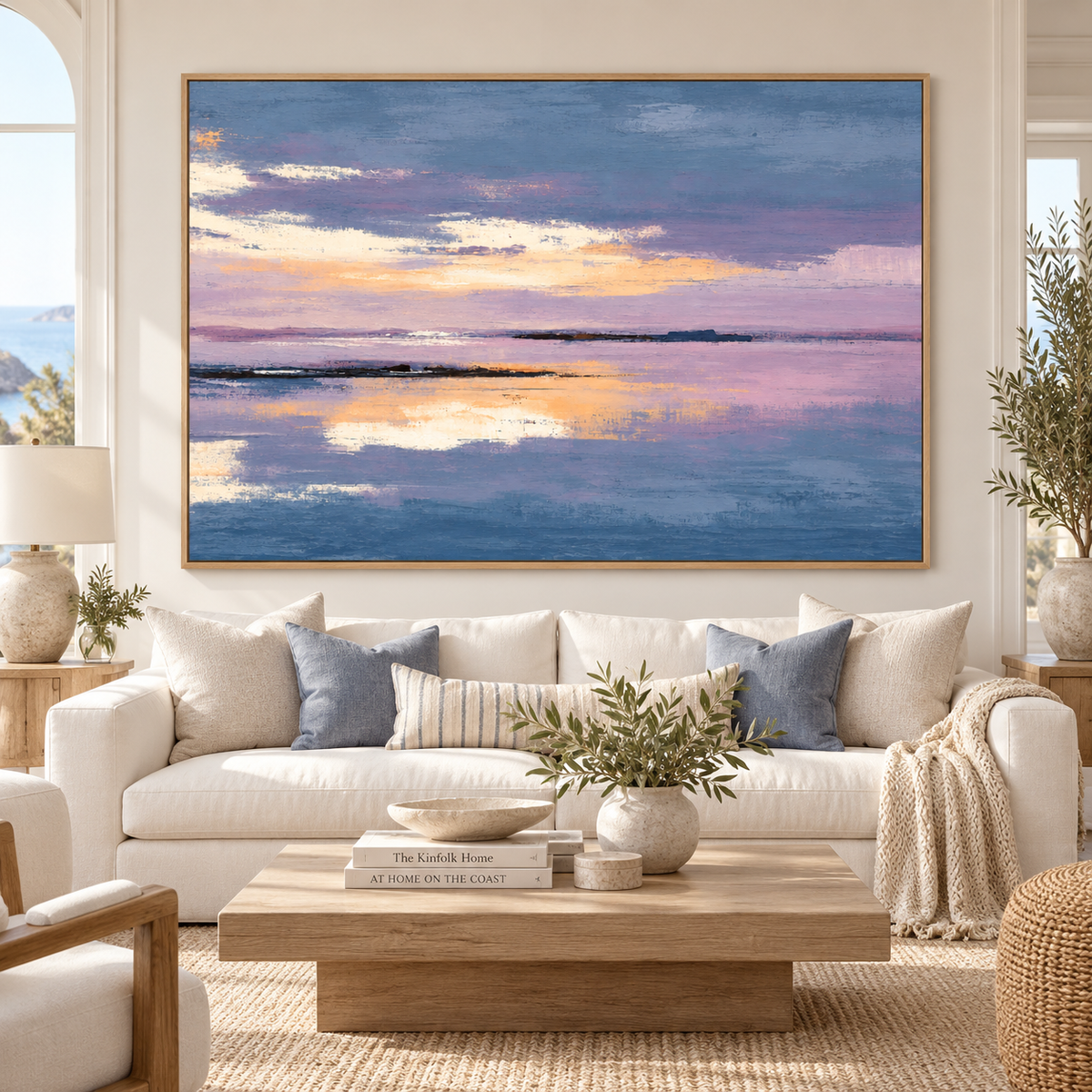 Purple and Gold Wall Art – Mirrored Horizon by Rossetti Art