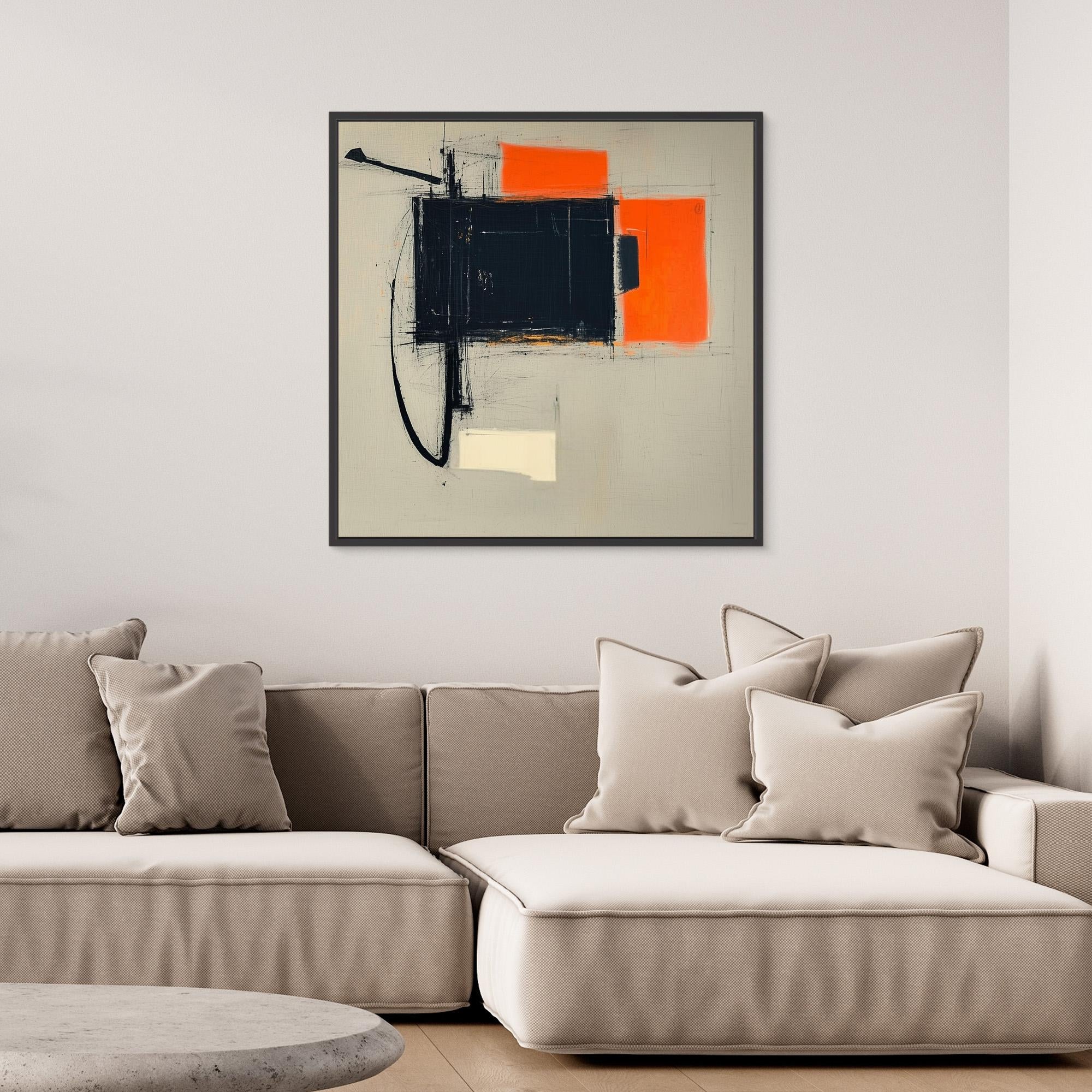 Canvas Print: Ember Frames - Abstract Modern Art Canvas