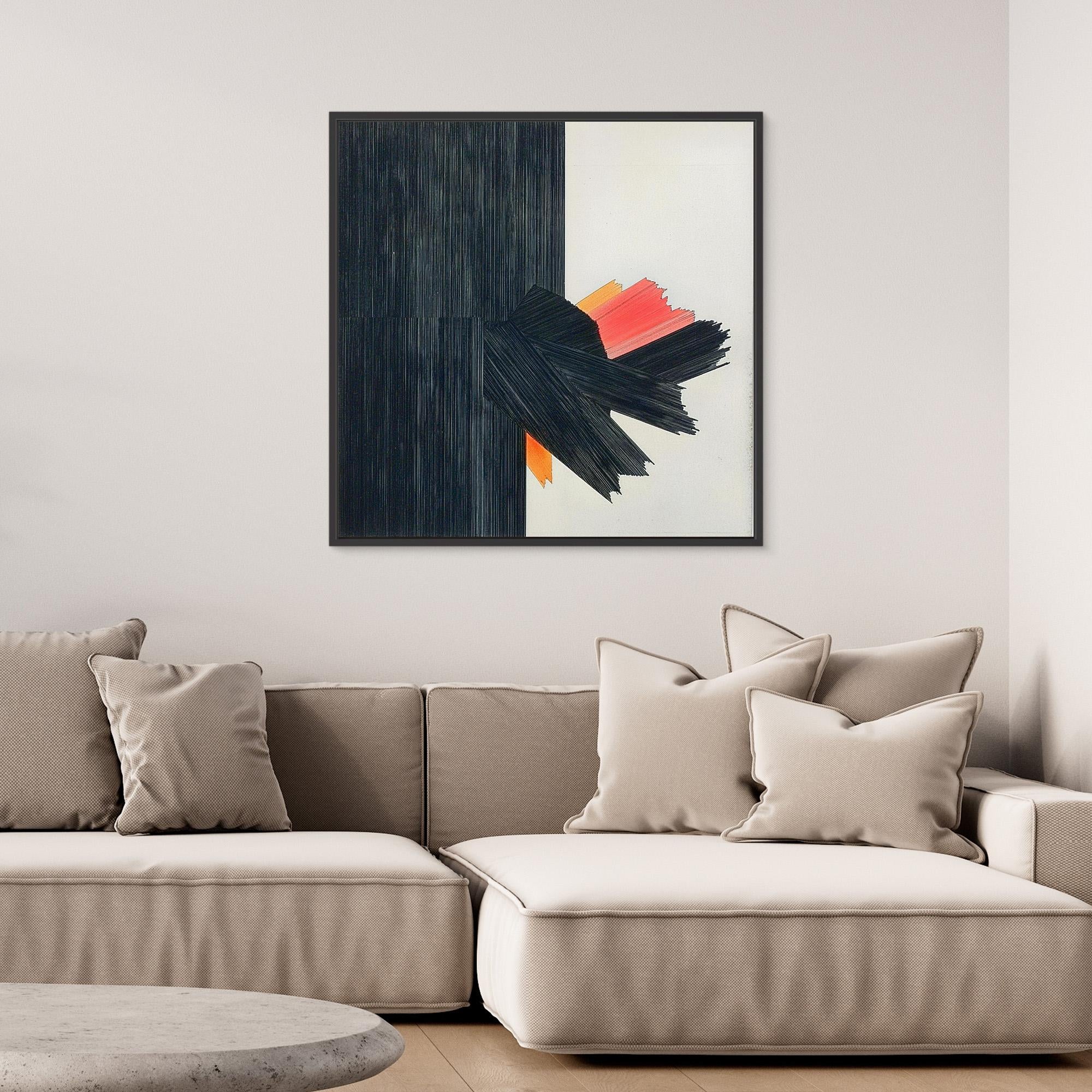 Canvas Print: Eruption of Contrast - Modern Abstract Art