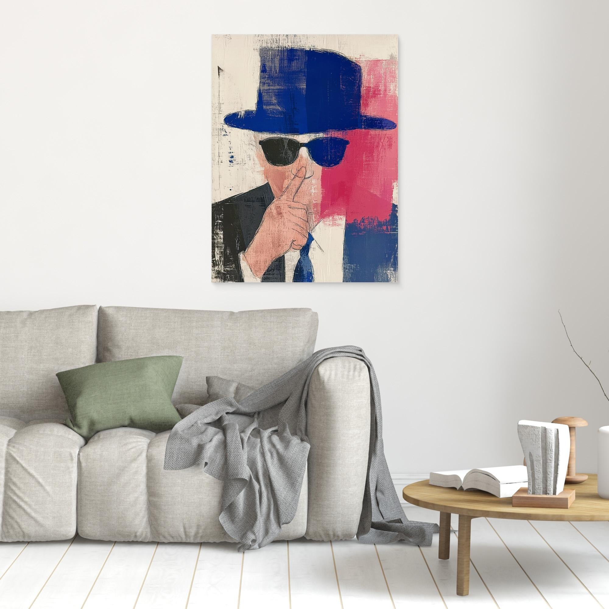 Canvas Print: Secret Agent Pop Art – Modern Abstract Wall Art