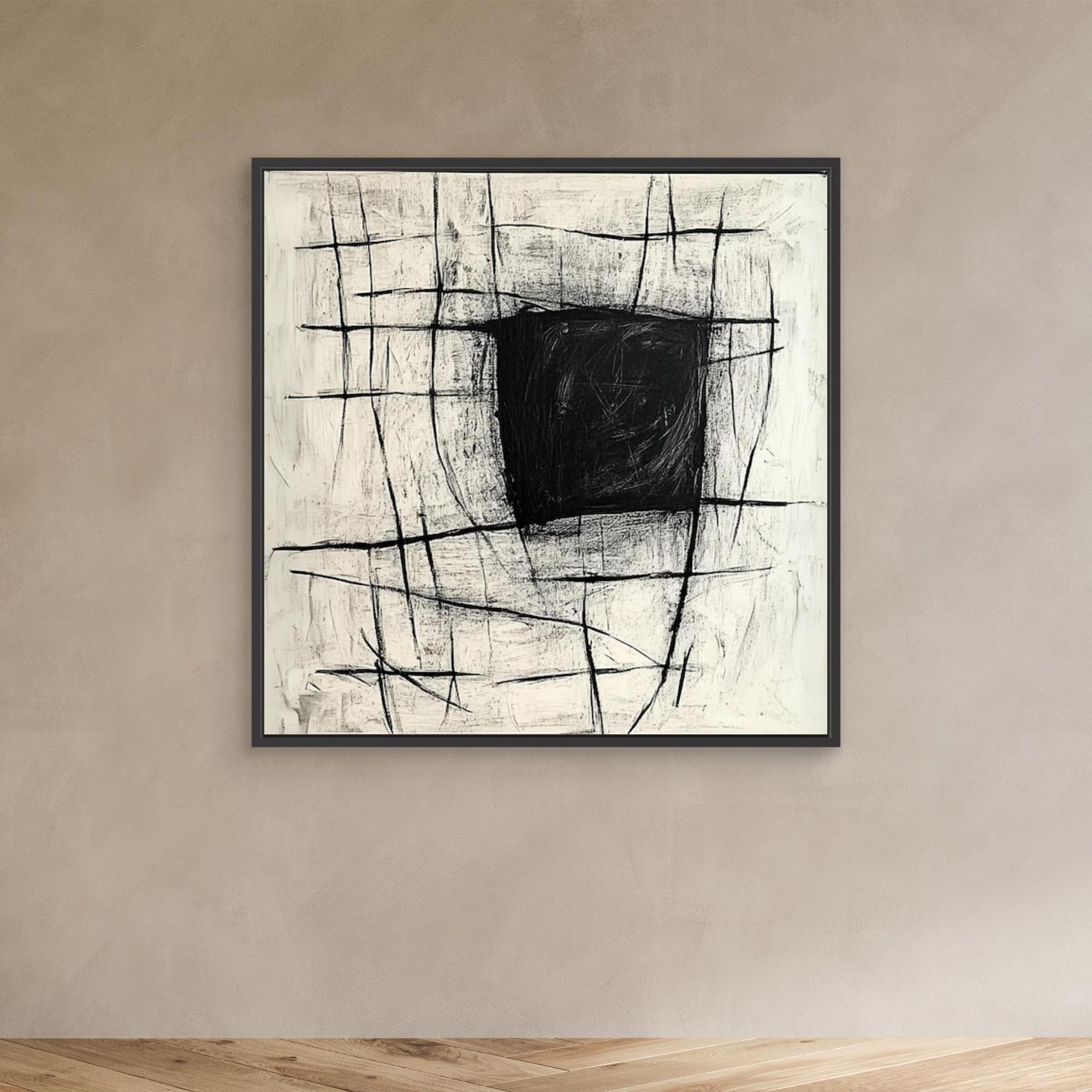 Canvas Print : Monochrome Void - Monochrome Wall Art for Living Room