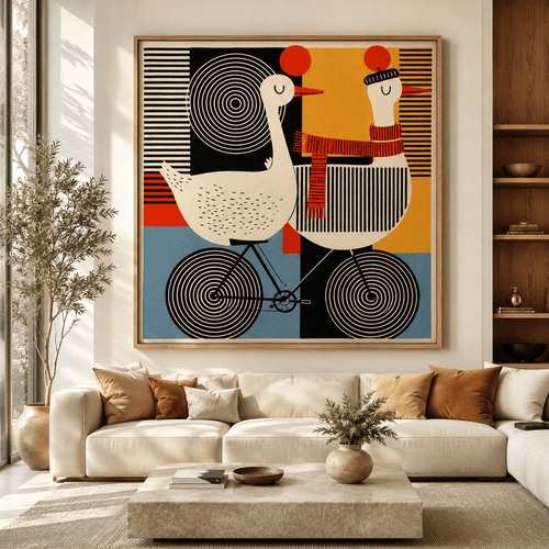 Quirky Wall Art Canvas — The Tandem by Rossetti Art