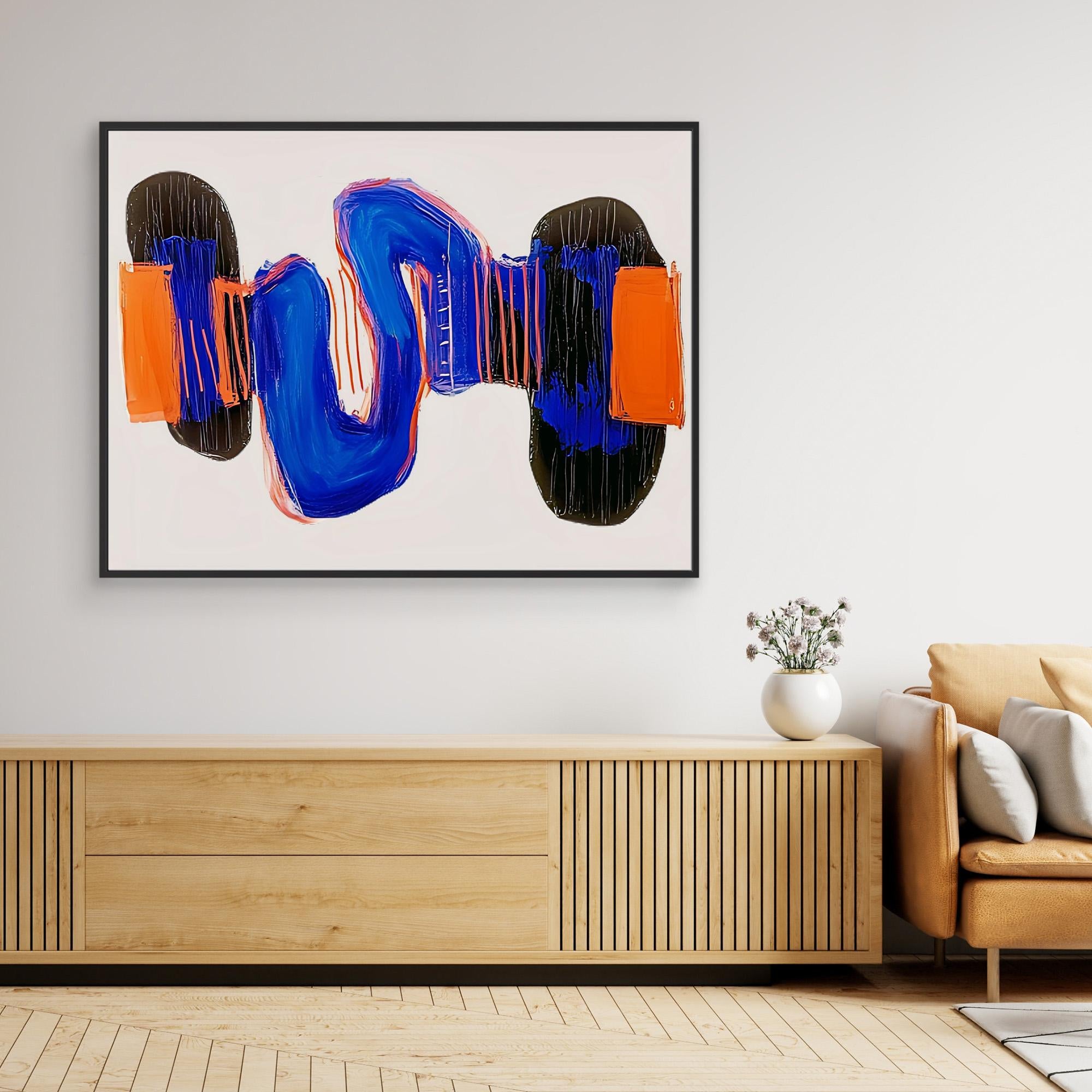 Canvas Print: Electric Flow – Abstract Expressionism Print 