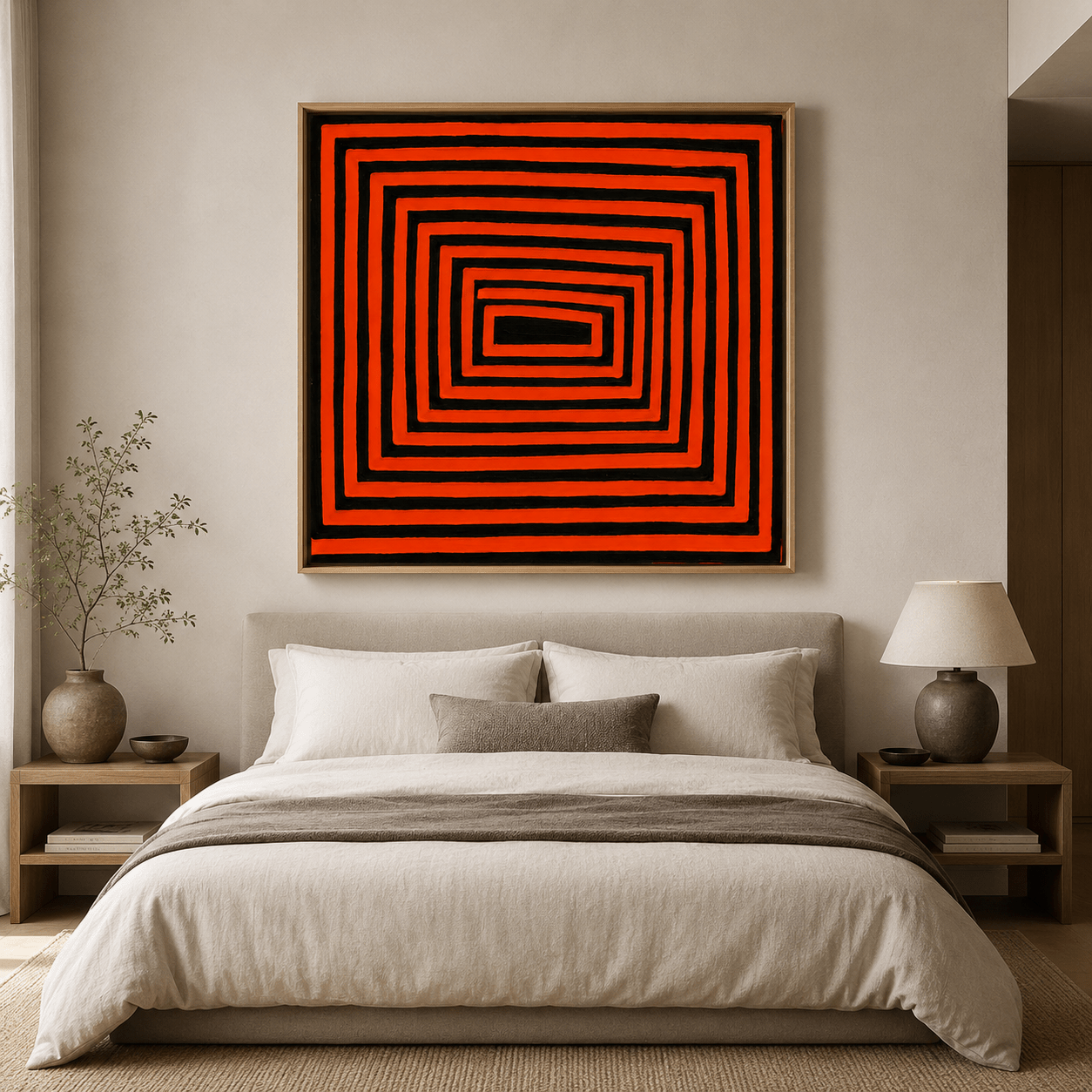 Red and Black Abstract Canvas Print — Vortex by Rossetti Art