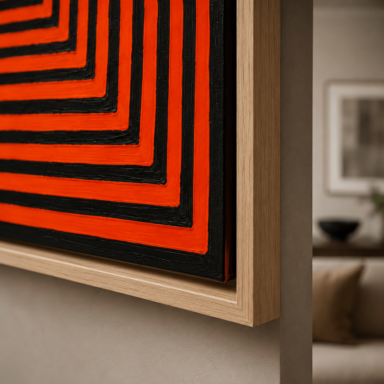 Red and Black Abstract Canvas Print — Vortex by Rossetti Art