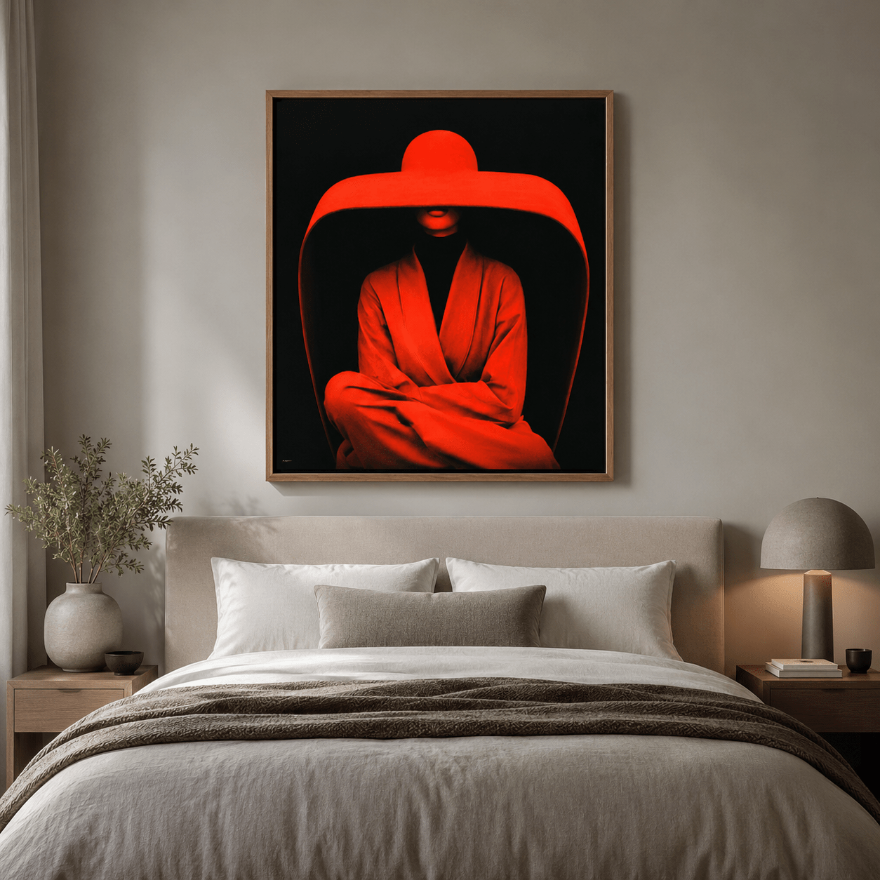 Red and Black Wall Art Canvas Print — Red Reign by Rossetti Art