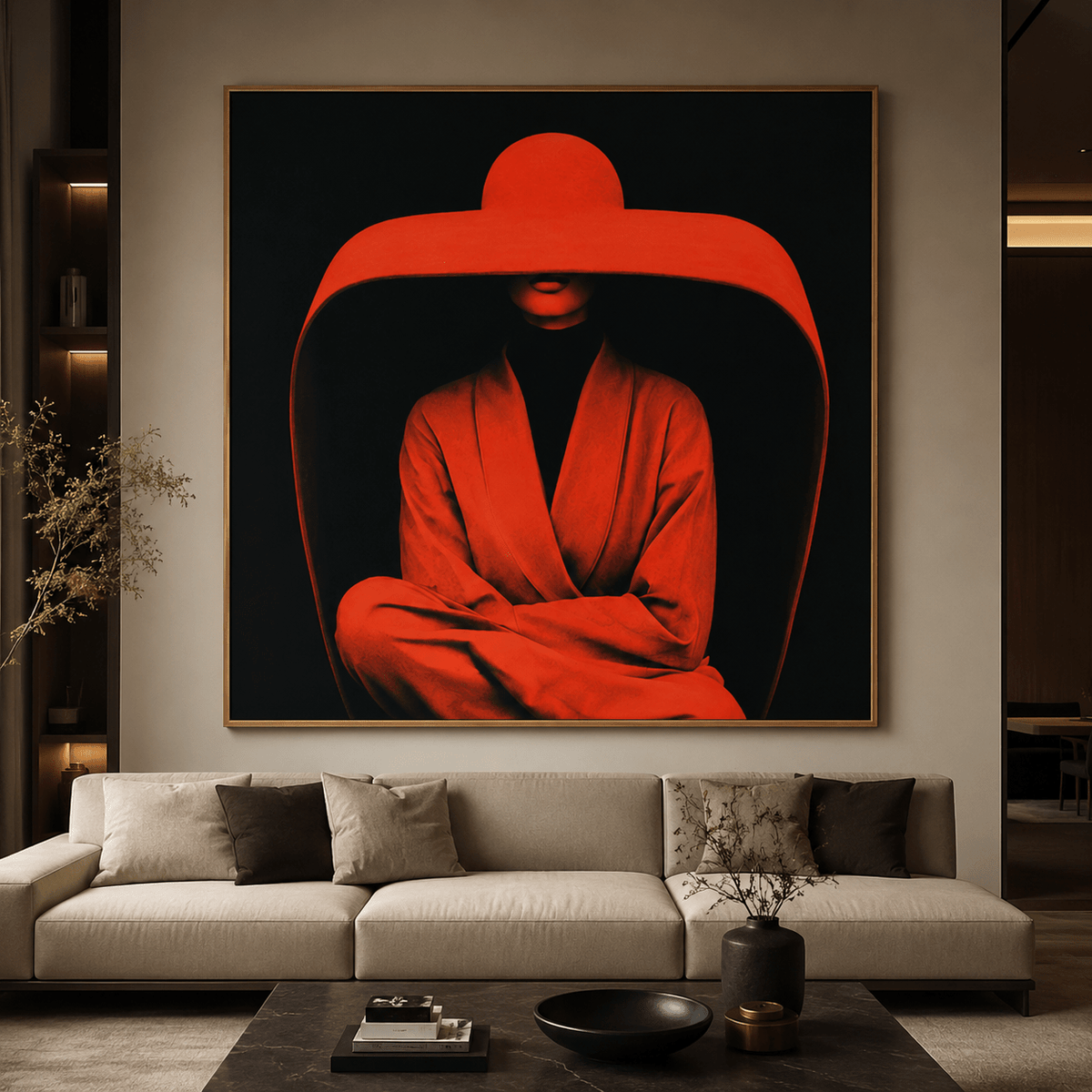 Red and Black Wall Art Canvas Print — Red Reign by Rossetti Art