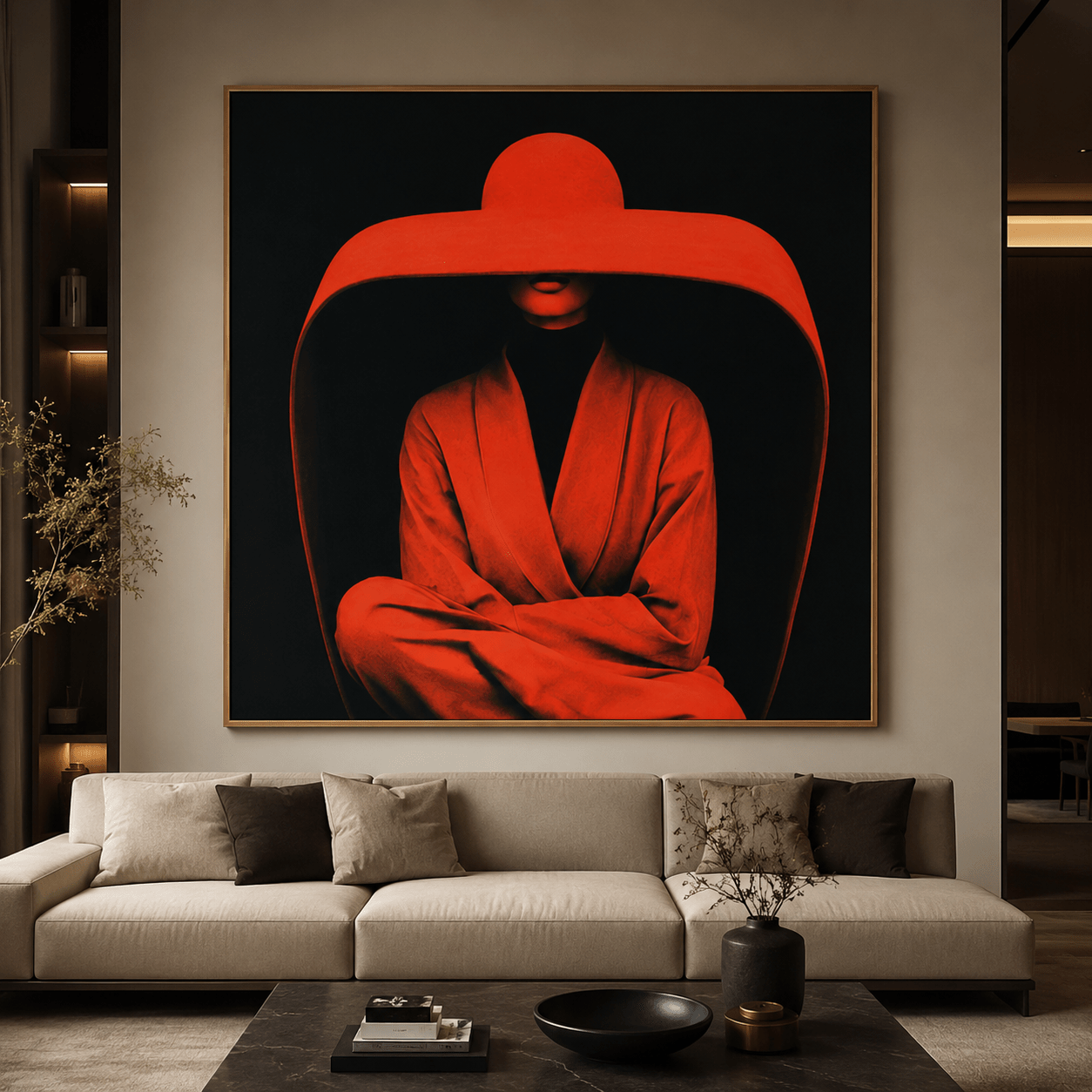 Red and Black Wall Art Canvas Print — Red Reign by Rossetti Art