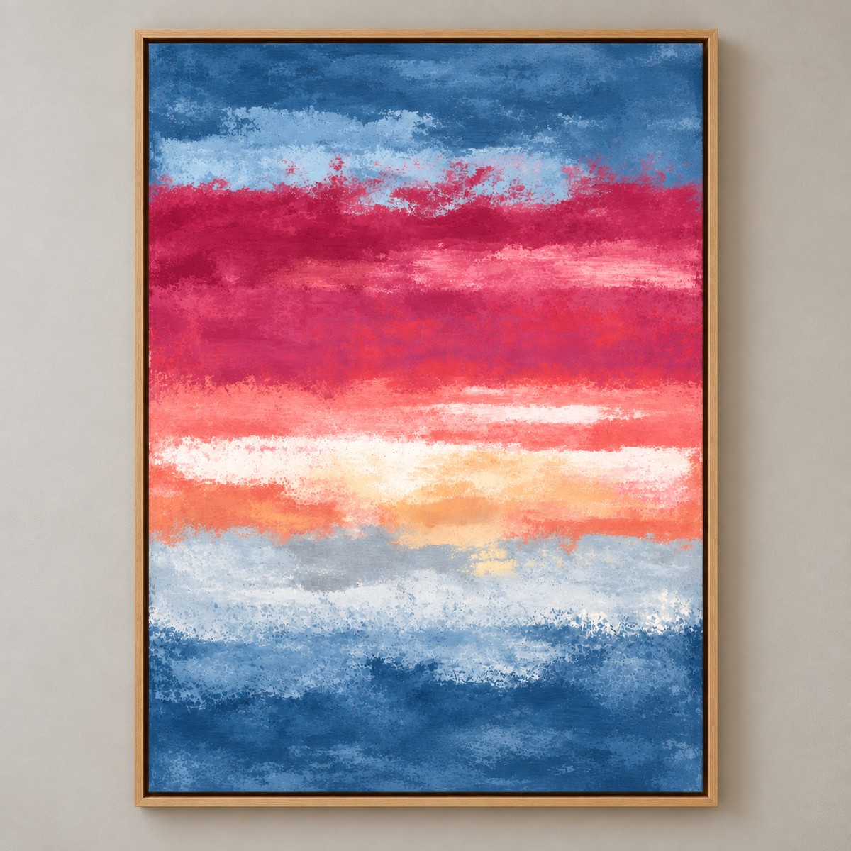 Red and Blue Wall Art – Dusk Tide by Rossetti Art