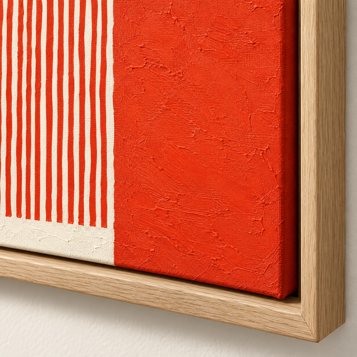 Red and White Wall Art – Vermilion Rhythm by Rossetti Art