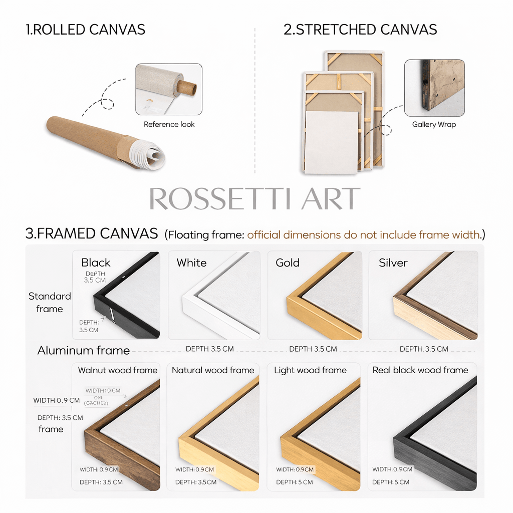 Long Narrow Painting Canvas - Midnight Passage by Rossetti Art
