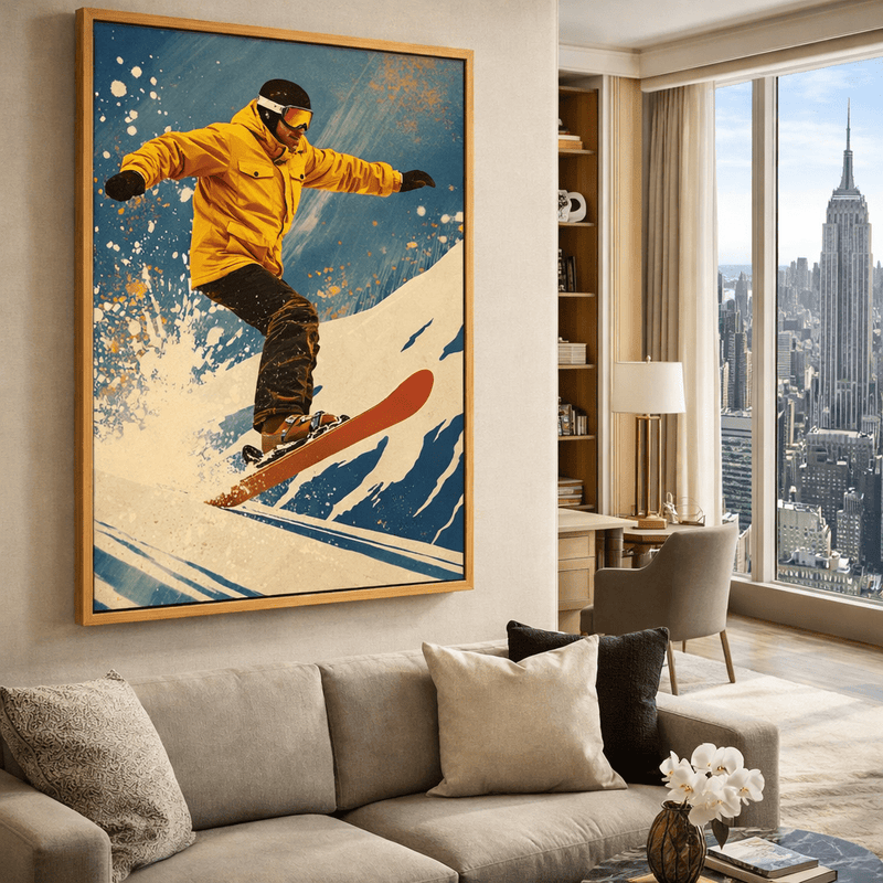 Retro Snowboarder Canvas Print Art – Canvas Print | Rossetti Art