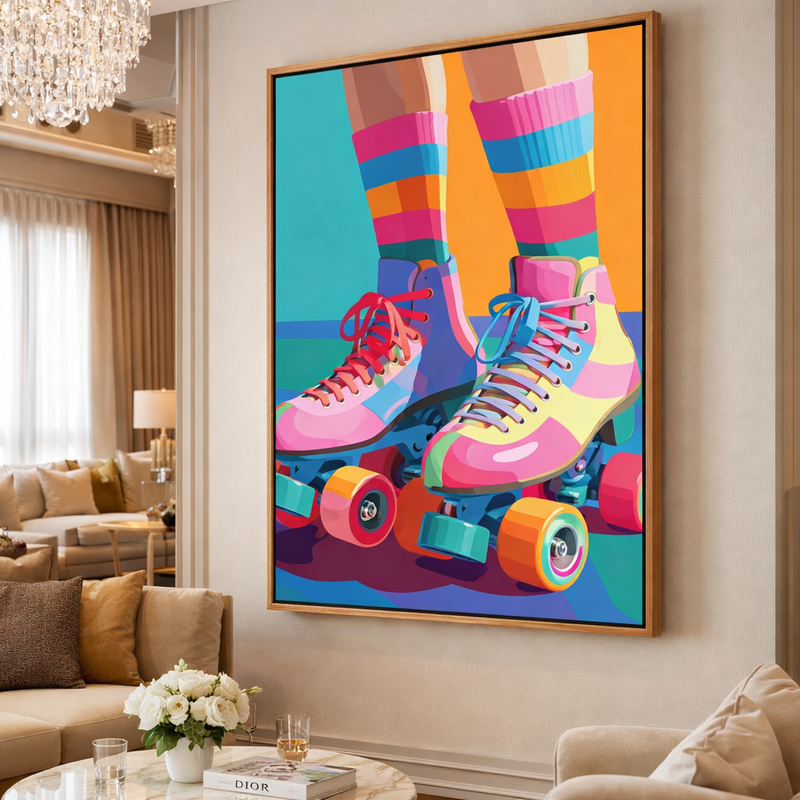 Roller Skate Canvas Print — Disco Canvas Print | Rossetti Art