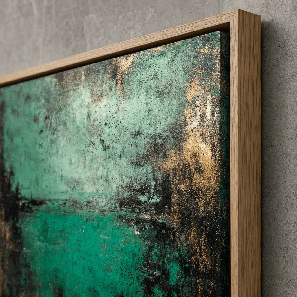 Sage Green Canvas Wall Art Original Painting- Sage Reverie Horizon