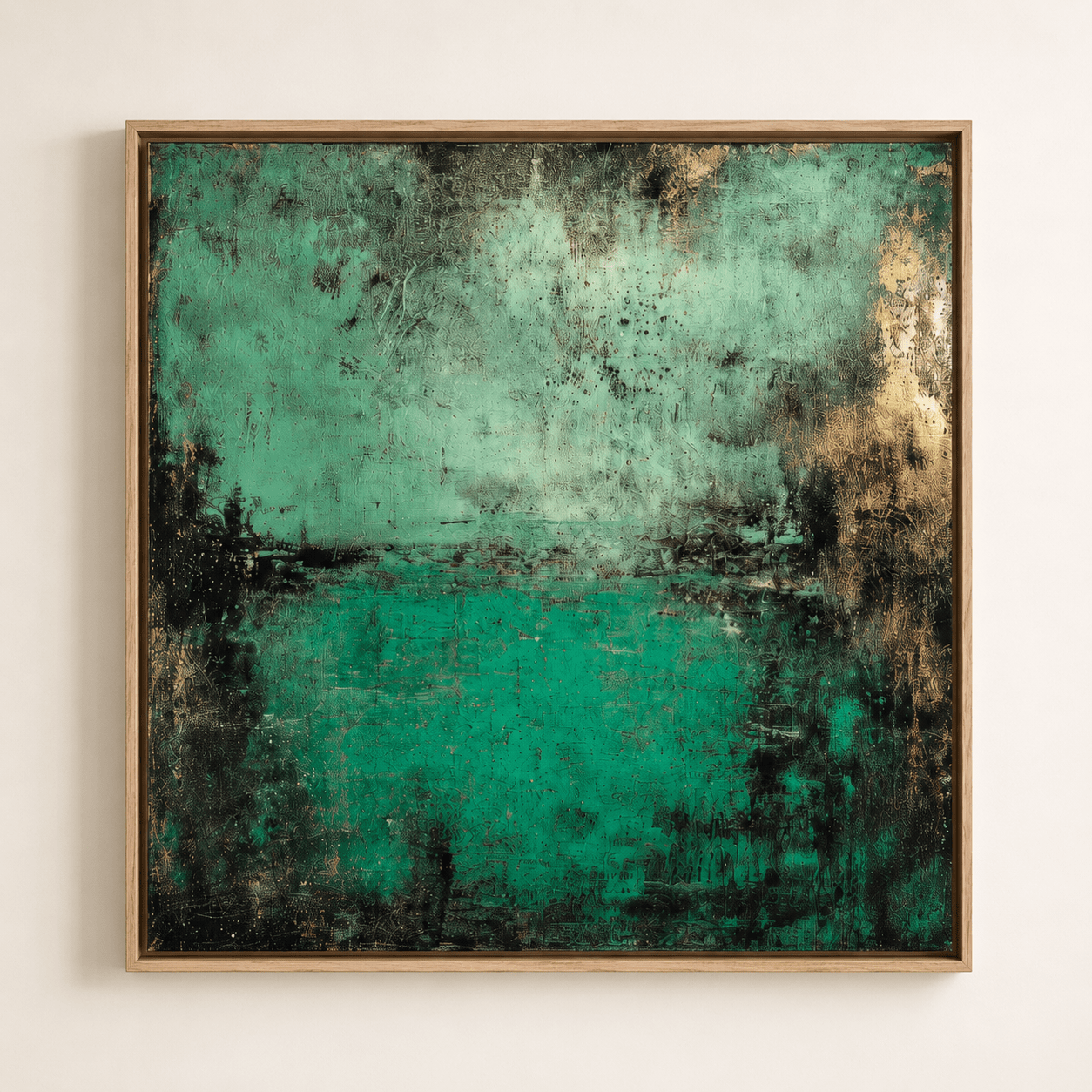 Sage Green Canvas Wall Art Original Painting- Sage Reverie Horizon