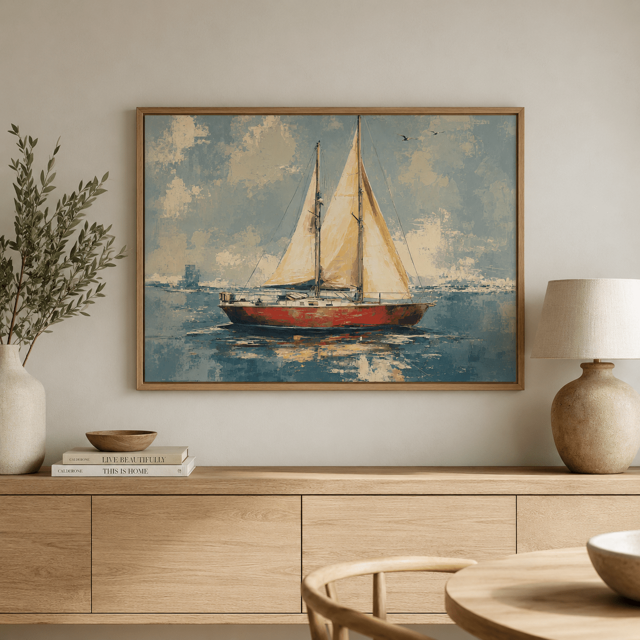 Sailboat Wall Art Canvas Print — Fair Wind by Rossetti Art