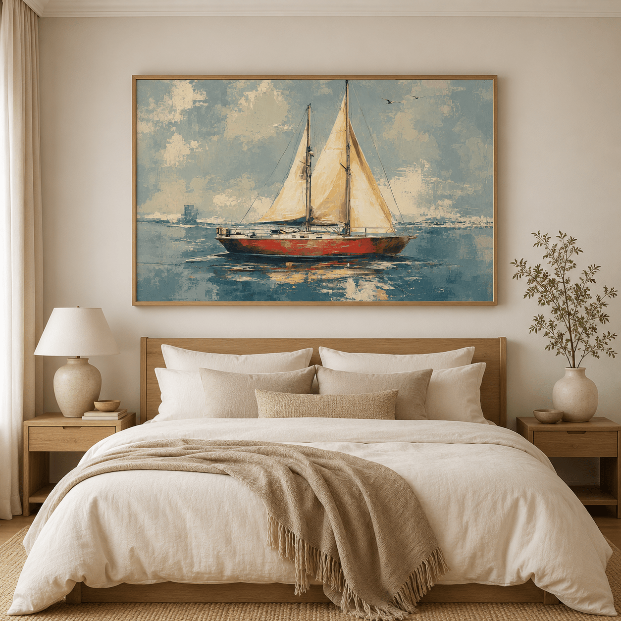 Sailboat Wall Art Canvas Print — Fair Wind by Rossetti Art