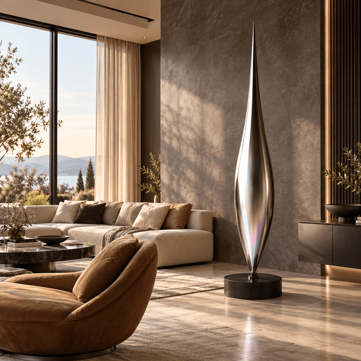 Flame Sculpture - Iridescent Flame by Rossetti Art