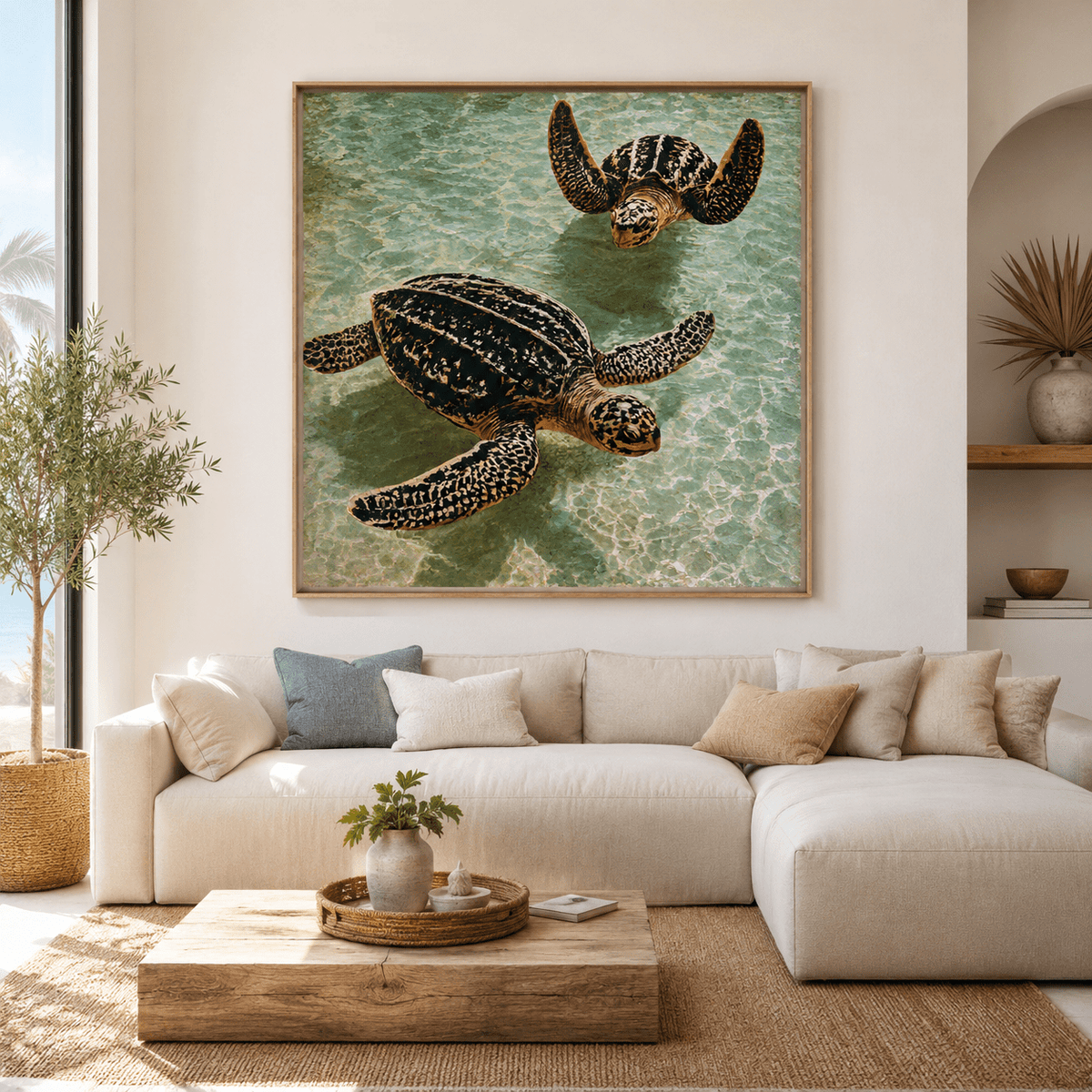 Sea Turtle Wall Art Canvas Print — Drift by Rossetti Art