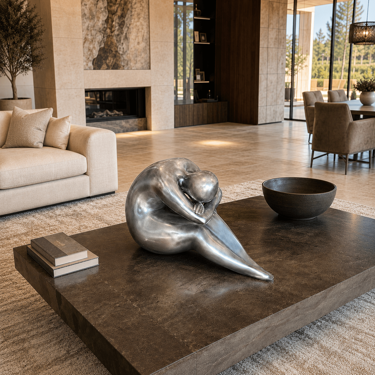 Seated Figure Sculpture