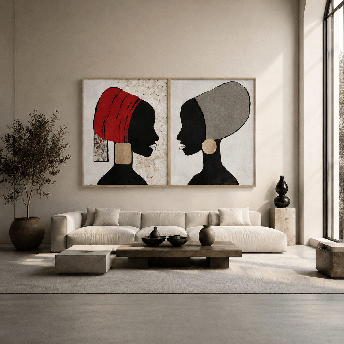 Set of 2 Canvas Prints — Dialogue by Rossetti Art