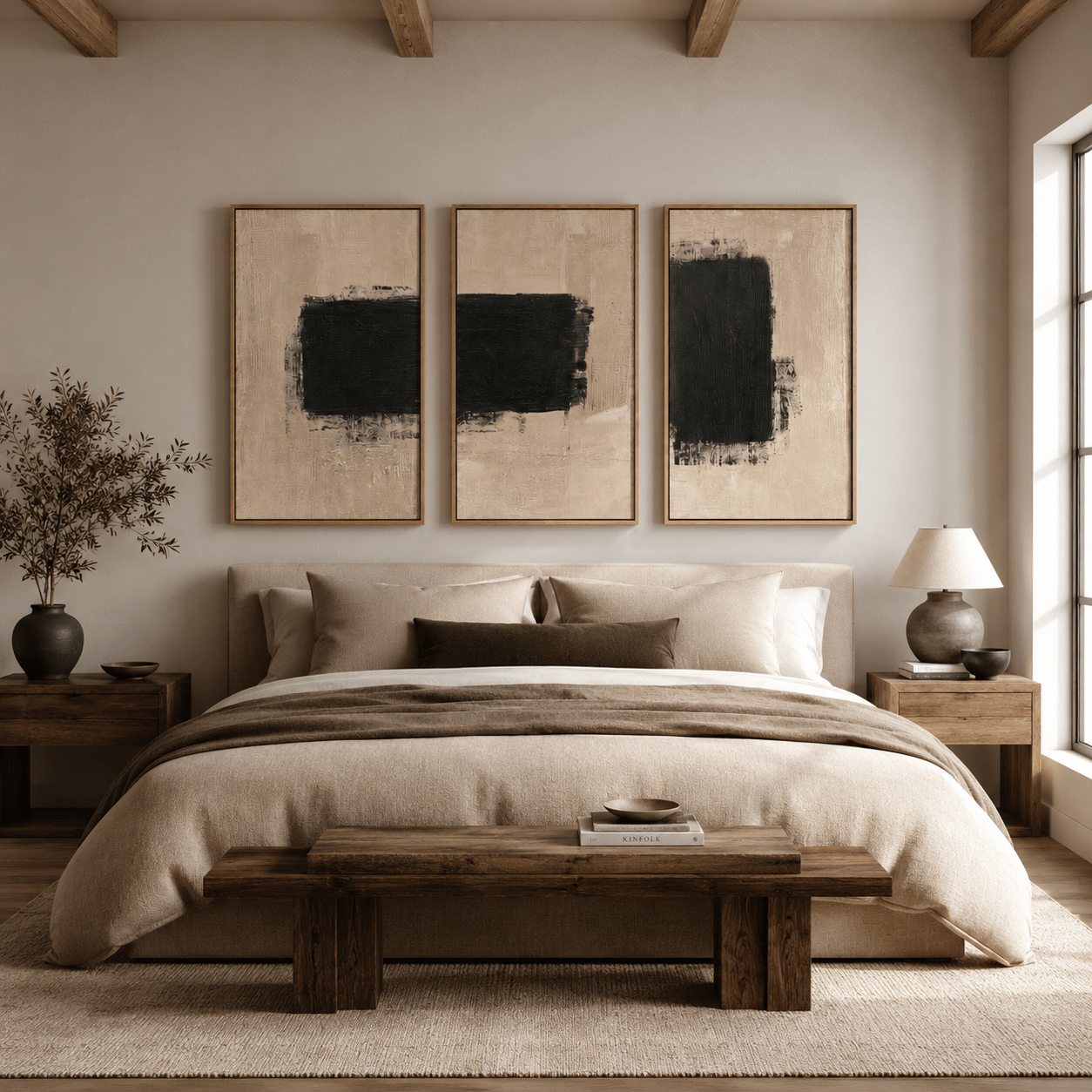 Set of 3 Original Paintings — Drift by Rossetti Art