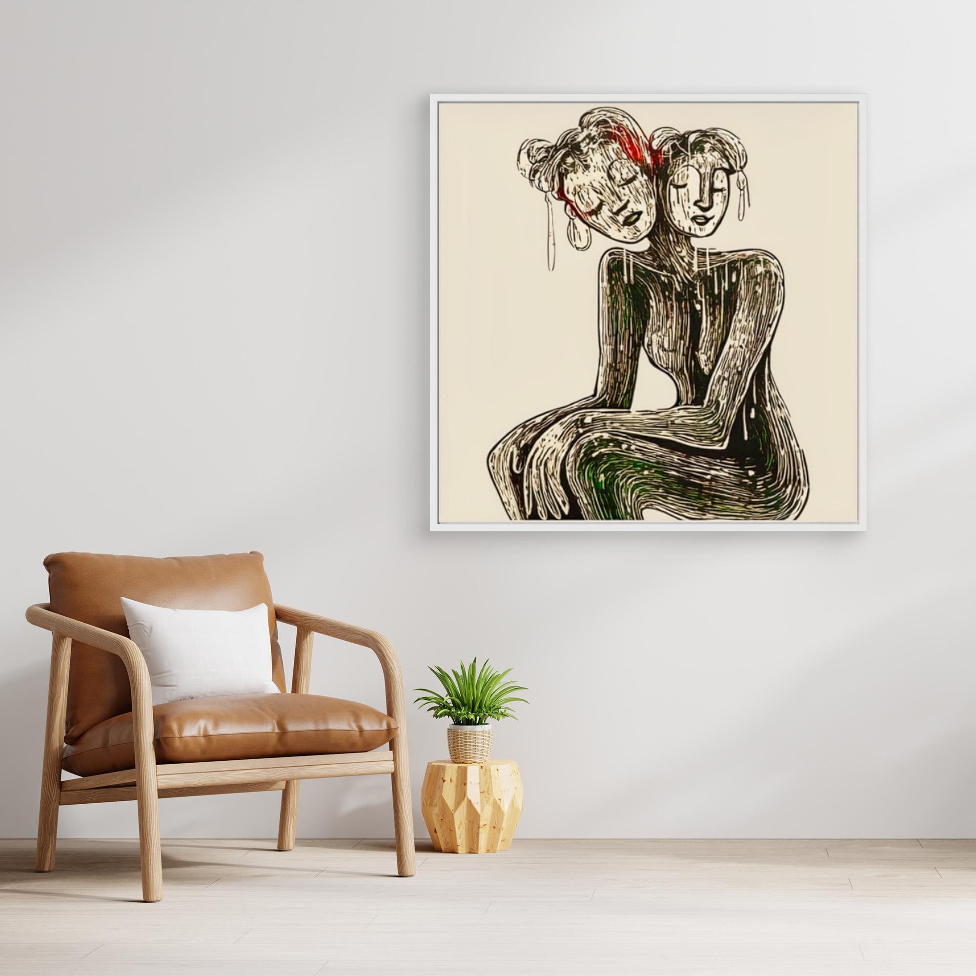 Canvas Print: Duality - Abstract Figurative Art