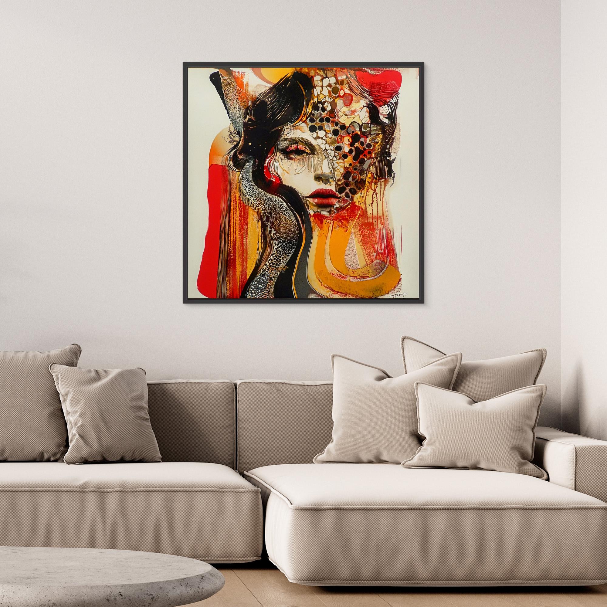 Canvas Print : Mystical Beauty - Handmade Abstract Wall Art | Modern Canvas Painting