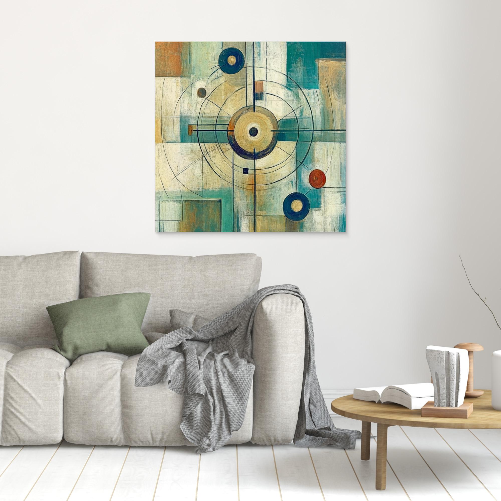 Canvas Print: Orbital Balance - Geometric Abstract Wall Art