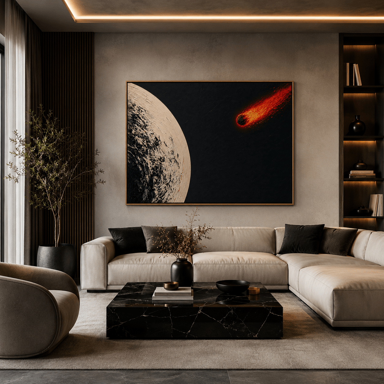 Space Canvas Print — The Approach by Rossetti Art