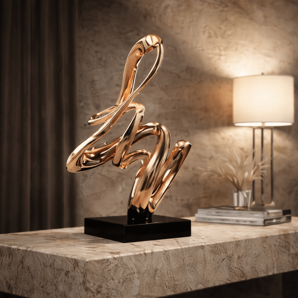 Stainless Steel Abstract Sculpture -Eternal Loop in Metal