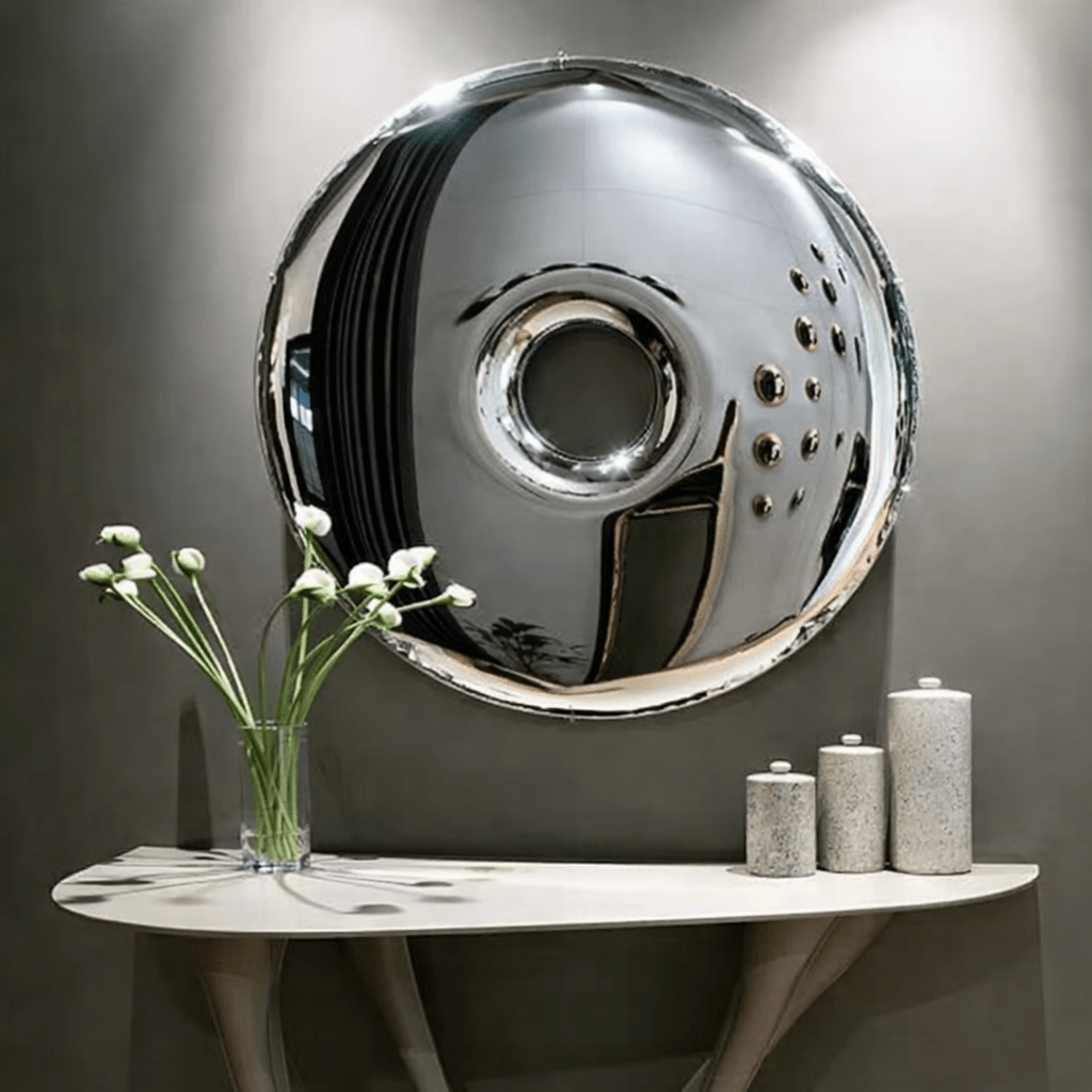 Stainless Steel Wall Sculpture – Silver Orbit | Rossetti Art