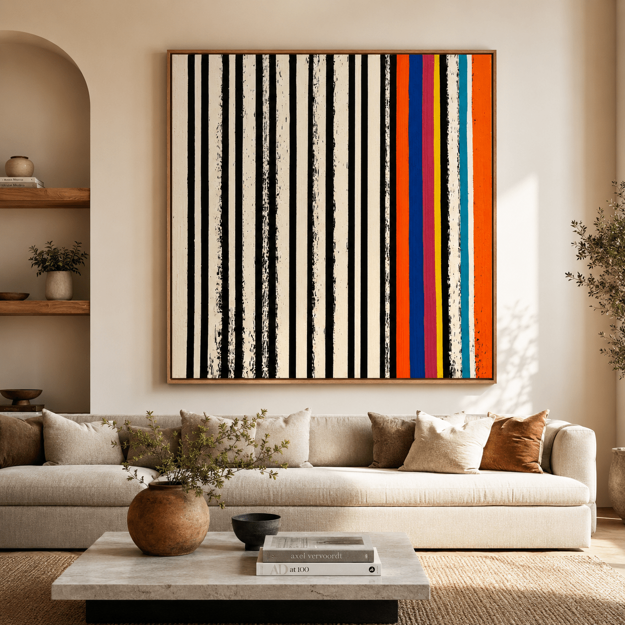 Stripe Painting Canvas Print — Rhythm Section by Rossetti Art