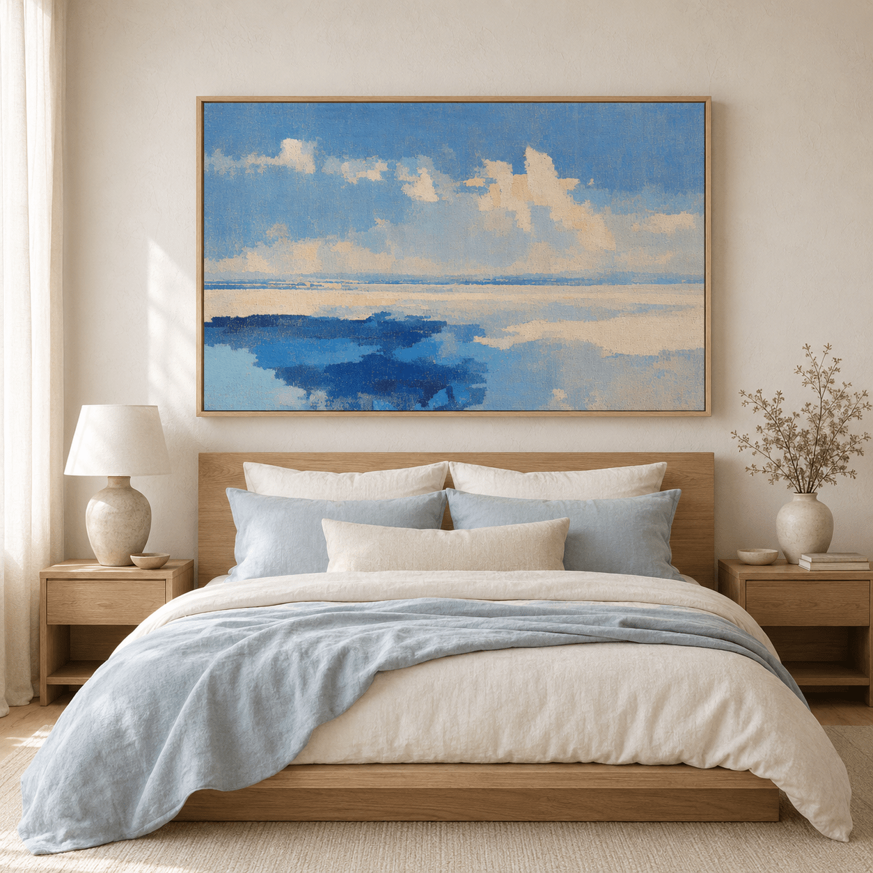 Unique Coastal Wall Art Canvas Print — Sky Mirror by Rossetti Art
